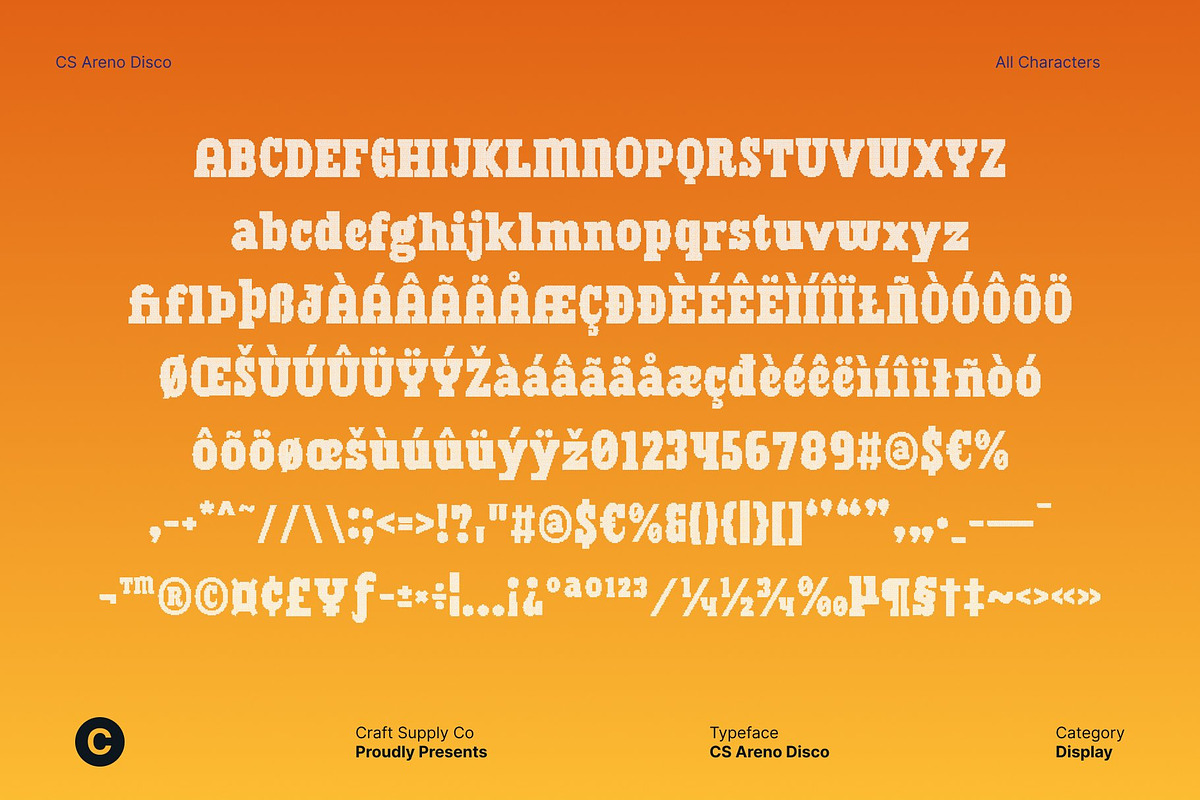 CS Areno Disco, a Slab Serif Font by Craft Supply Co. (Photo 8 of 8)