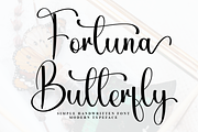 Fortuna Butterfly, a Handwritten Font by FreshTypeINK (Thumbnail 1 of 8)