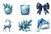 Christmas Blue Clipart PNG, an Illustration by DreamPrint404 (Thumbnail 4 of 4)