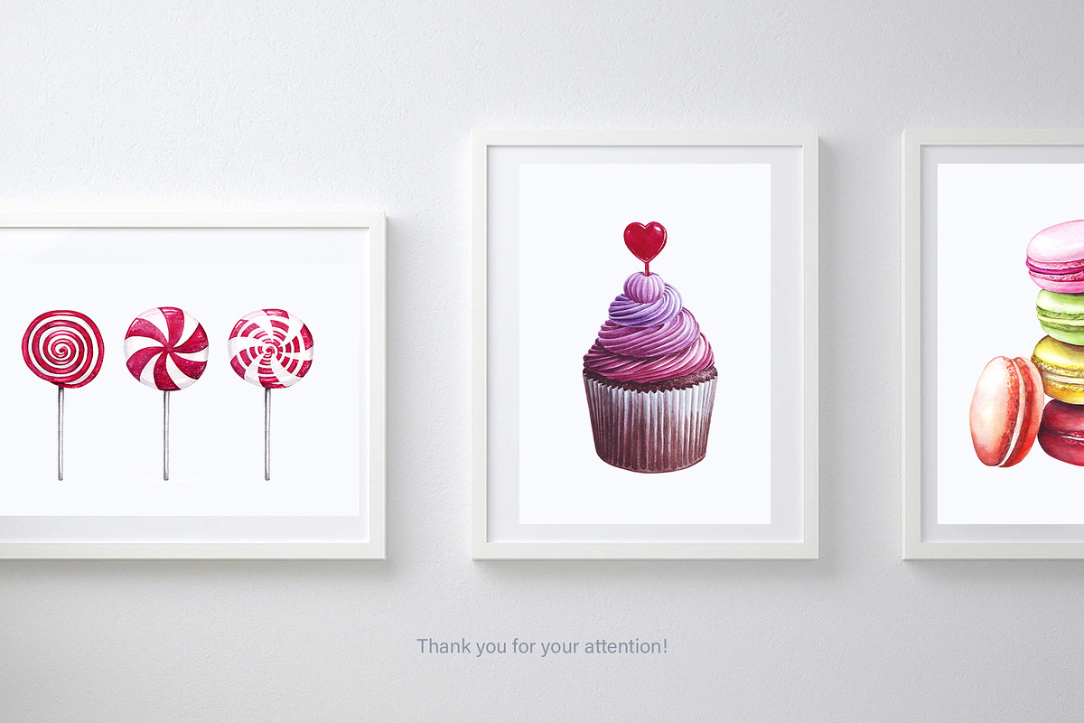 Watercolor Candy shop, an Illustration by YuliaBiser (Photo 9 of 9)