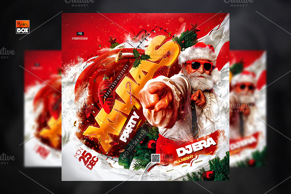 Flyer Xmas Party, a Flyer Template by MonkeyBOX (Photo 1 of 3)