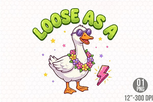 Striped Funny Goose PNG, a Seasonal Illustration by Designking