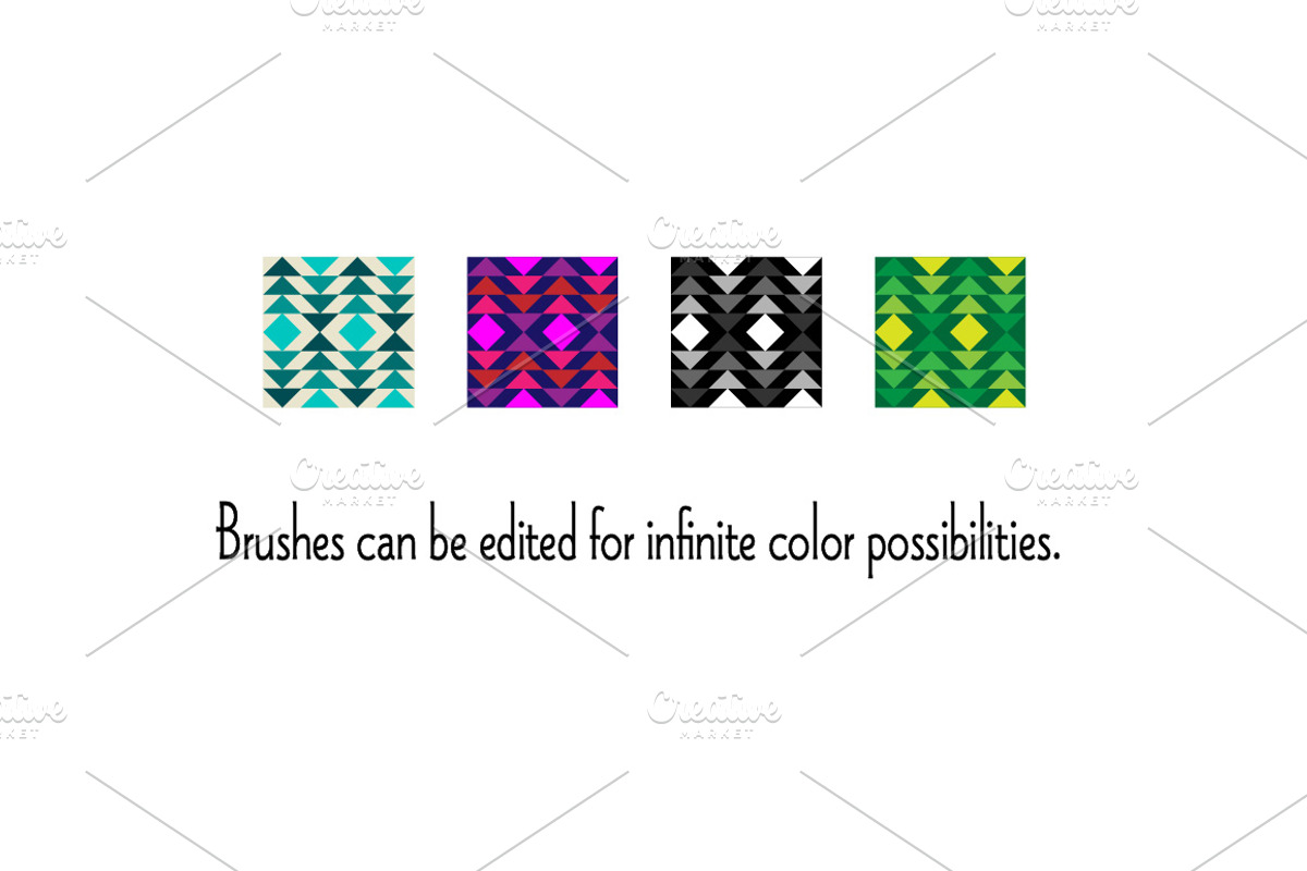 Blue Southwestern Border Patterns, a Brush Add-On by Melissa Held Designs (Photo 3 of 3)