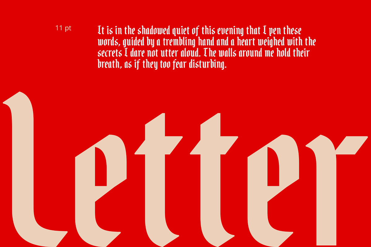 CS Brine – Blackletter Font, a Blackletter Font by Craft Supply Co. (Photo 4 of 8)