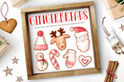 Watercolor Christmas Gingerbreads, a Seasonal Illustration by alenaganzhela (Thumbnail 1 of 8)