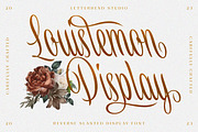 Louislemon - Reverse Slanted Display, a Script Font by Letterhend Studio (Thumbnail 1 of 11)