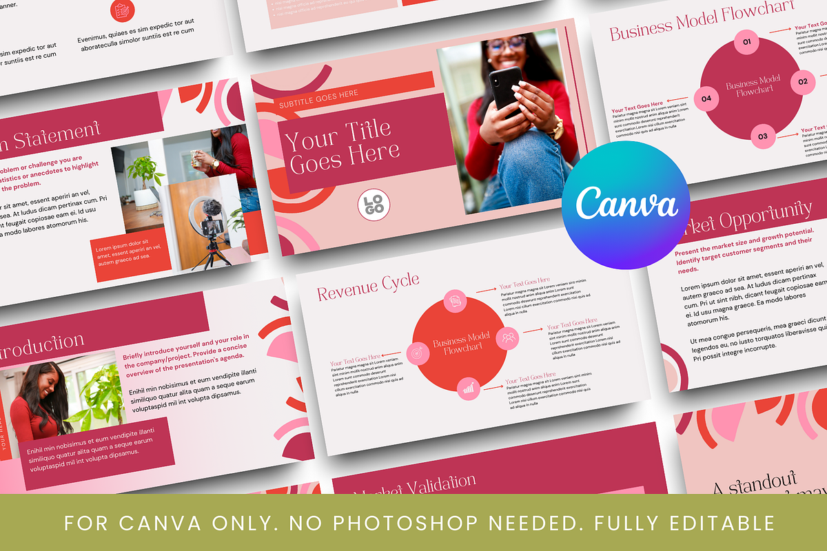 Best Business Pitch Deck for Canva, a Presentation Template by Templates by Carey (Photo 2 of 8)