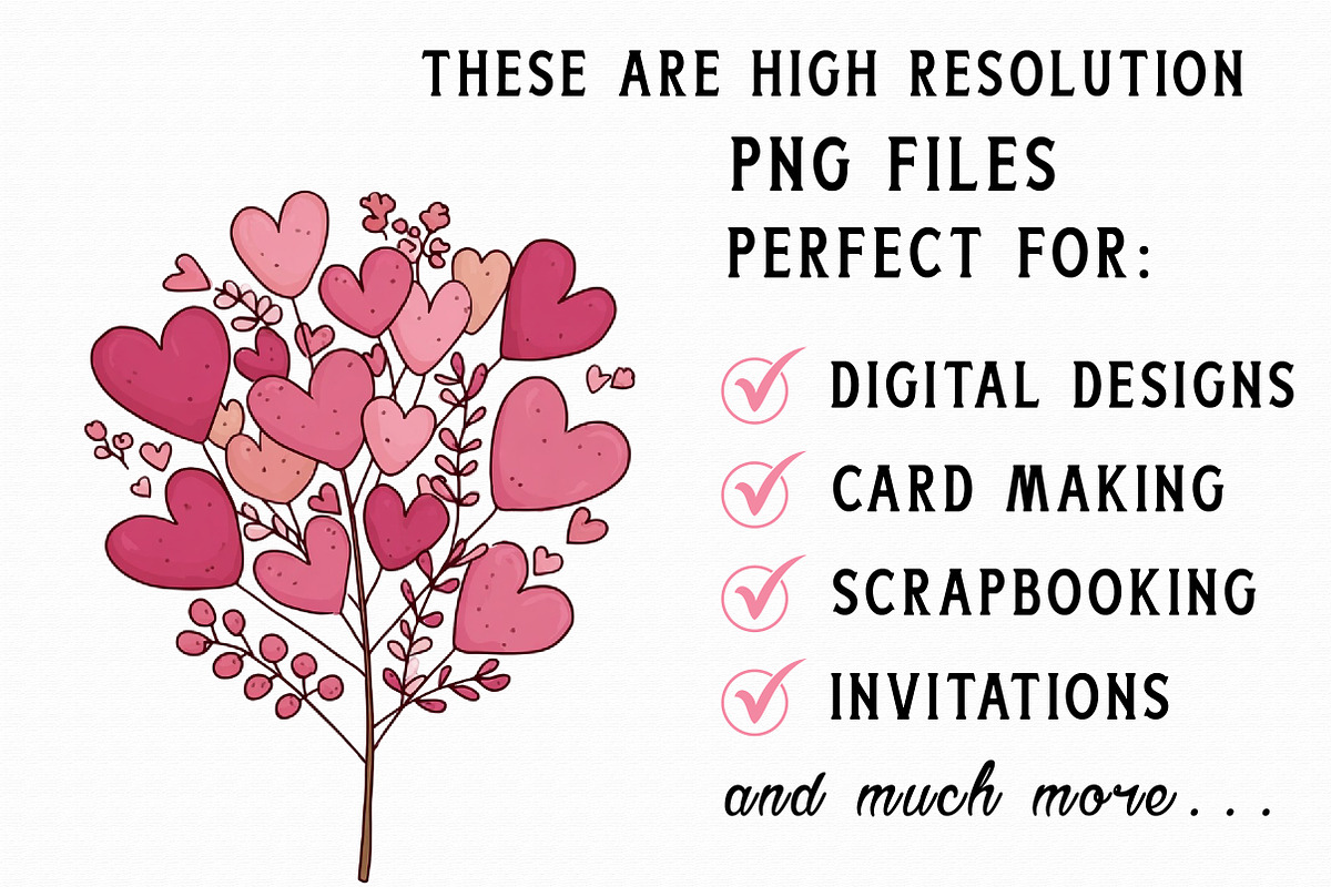 Whimsical Romantic Valentine Clipart, an Illustration by Libby Wishes (Photo 6 of 8)