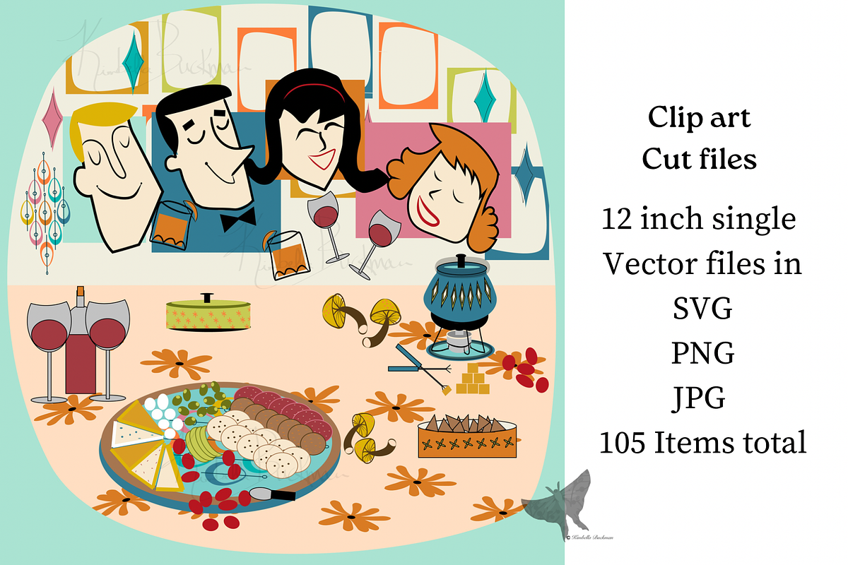 Mid Century Modern Asset Bundle, a Decorative Illustration by Kimbella Buckman Designs (Photo 2 of 6)