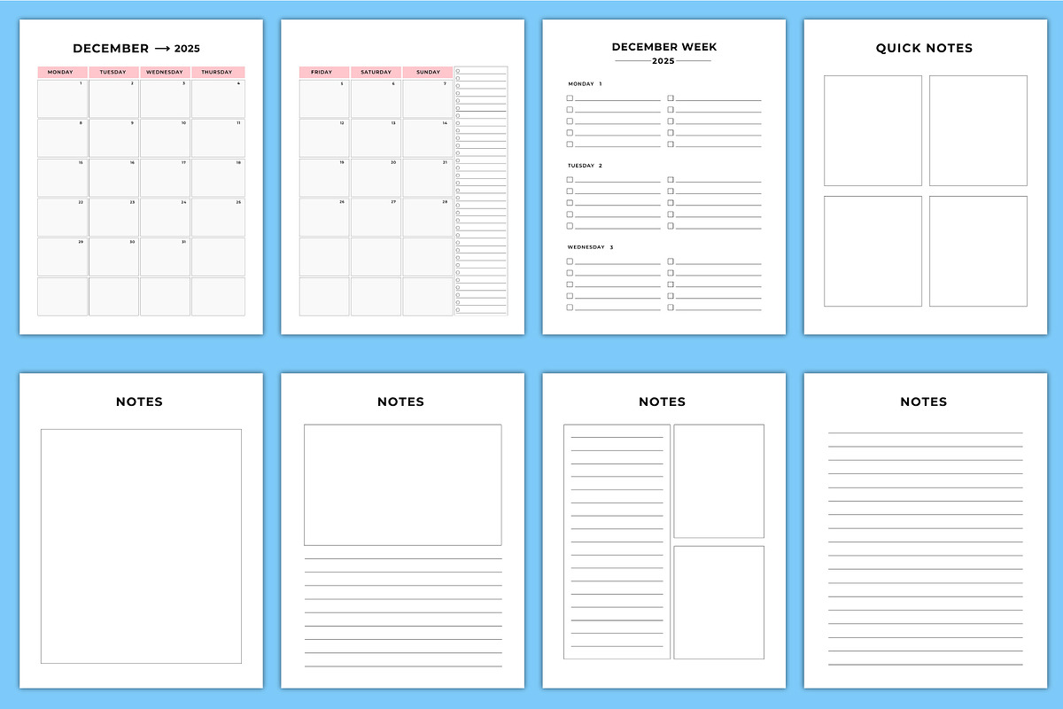 2025 Checklist Planner Canva, a Stationery Template by Designmela01 (Photo 3 of 8)