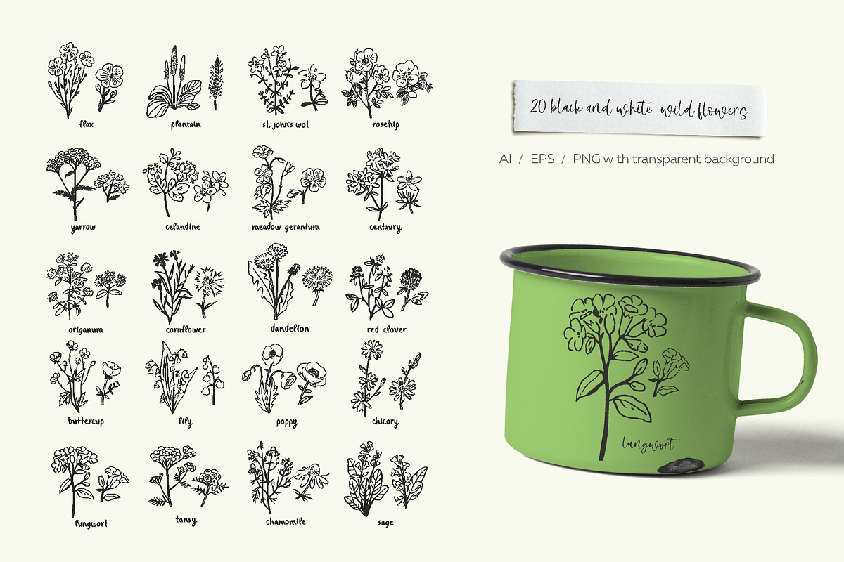 Wild meadow flowers $ herbs, an Object Graphic by yttadesign (Photo 4 of 17)