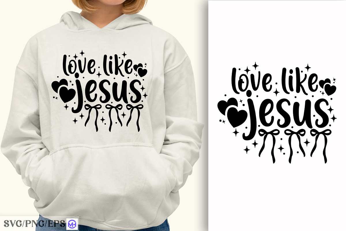 Christian Love Like Jesus Bow SVG, a Graphic by mh_arif (Photo 1 of 5)