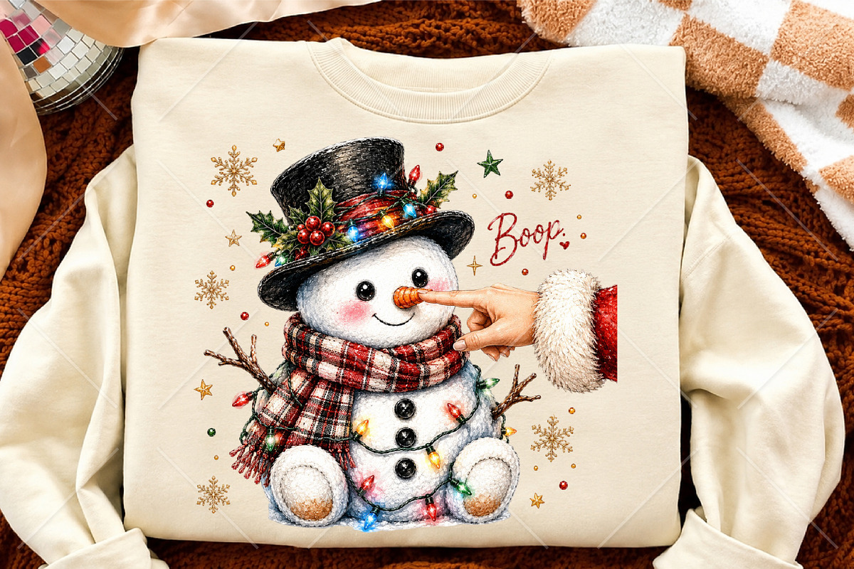 Boop Snowman Christmas PNG, a Seasonal Illustration by Canvas Craft (Photo 4 of 6)