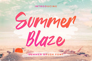 Summer Blaze - Summer Brush, a Font by Typefactoryco