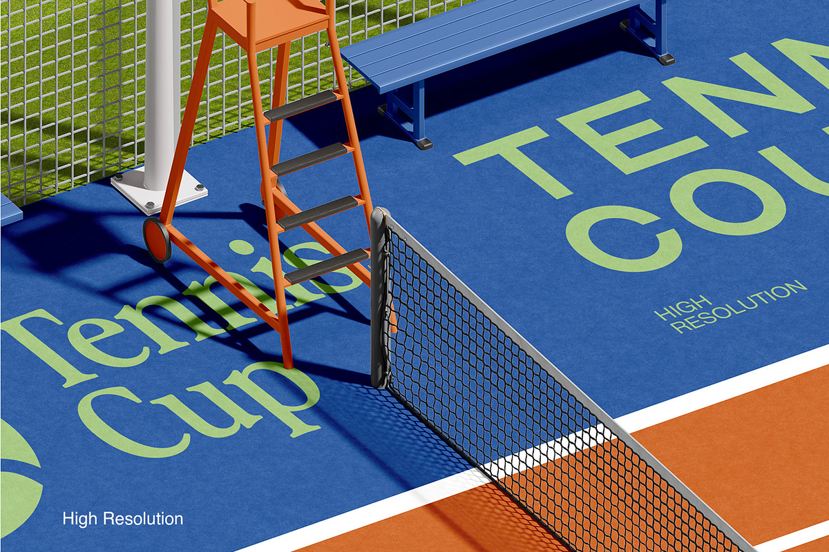 Court Branding Mockup – 3 PSD Scenes, an Advertising Mockup by decographstud (Photo 5 of 6)