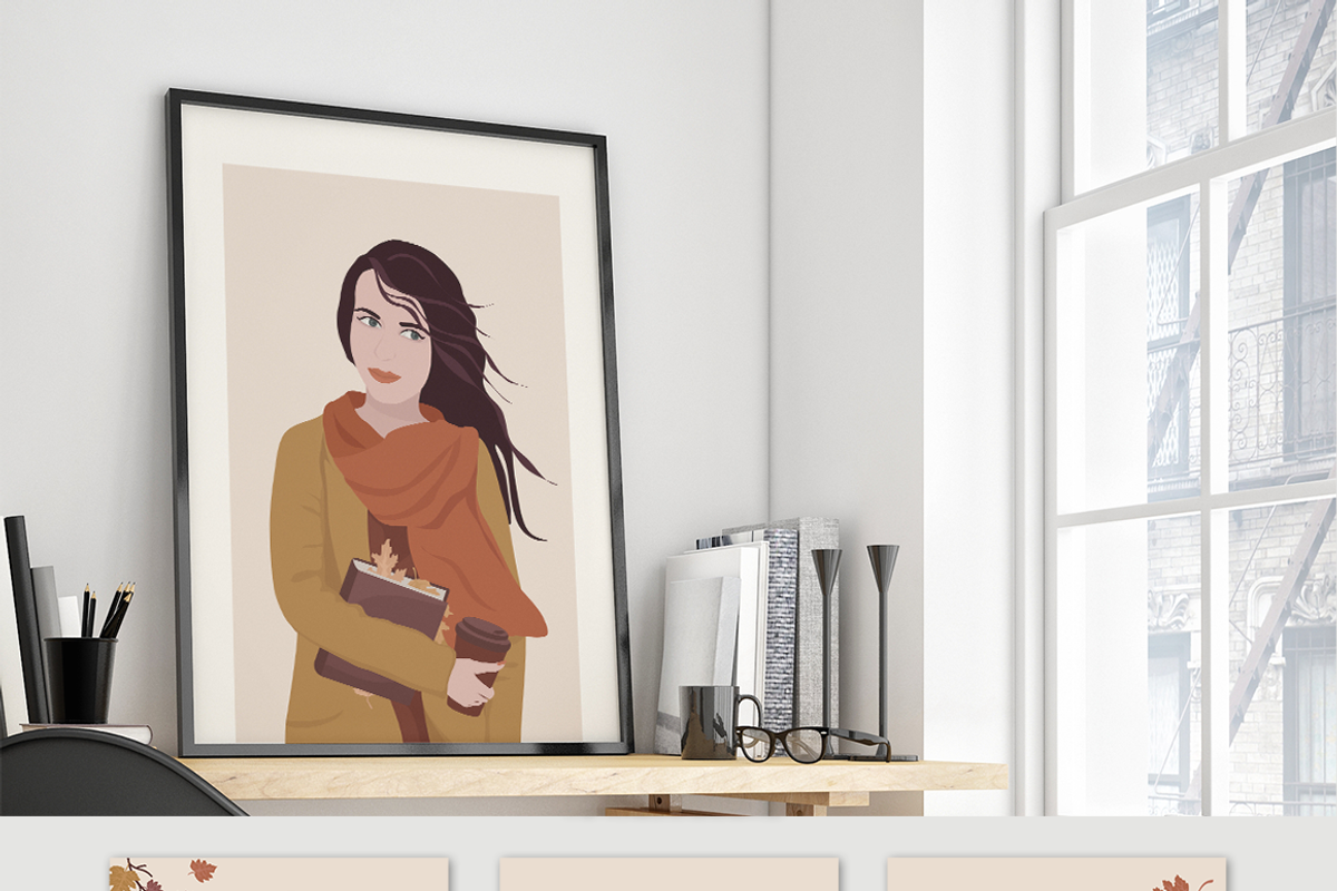 Charming Autumn Illustration Set, a Seasonal Illustration by Irena Art (Photo 2 of 10)