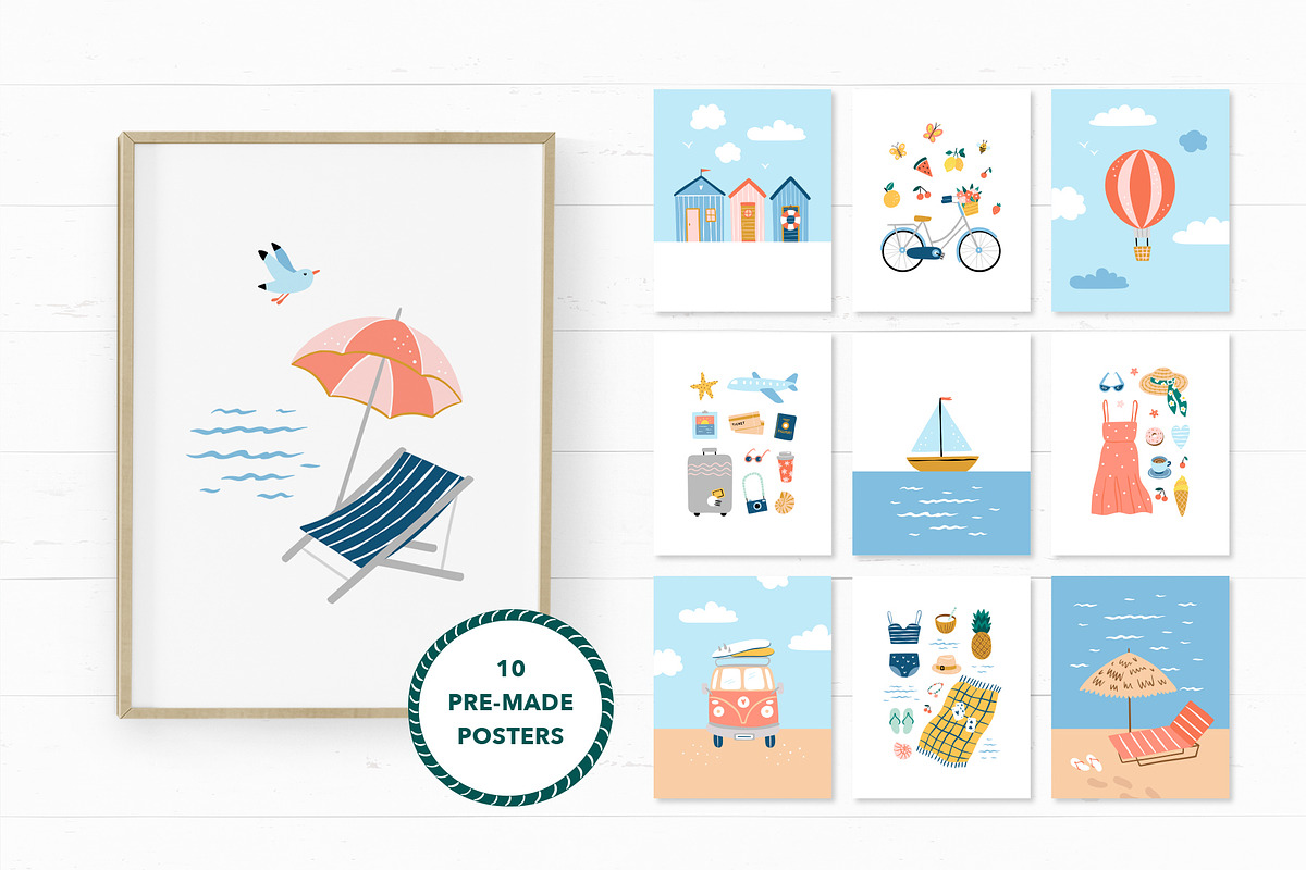 Summertime Illustrations & Patterns, an Illustration by Redchocolate (Photo 4 of 12)