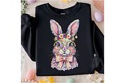 Floral Brushstroke Easter Bunny Png, an Illustration by Designking (Thumbnail 1 of 6)