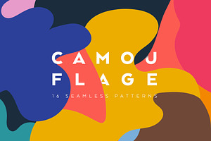 Colourful Camouflage Seamles Pattern