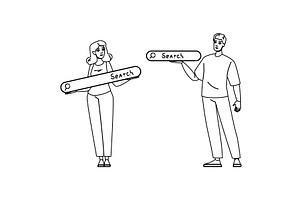 personal user intent vector, a Technology Illustration by pikepicture