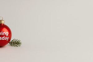 Christmas ornament with Giving Tuesd, a Photo by Dvoevnore photos