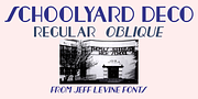 Schoolyard Deco JNL, a Sans Serif Font by Jeff Levine Fonts (Thumbnail 1 of 5)
