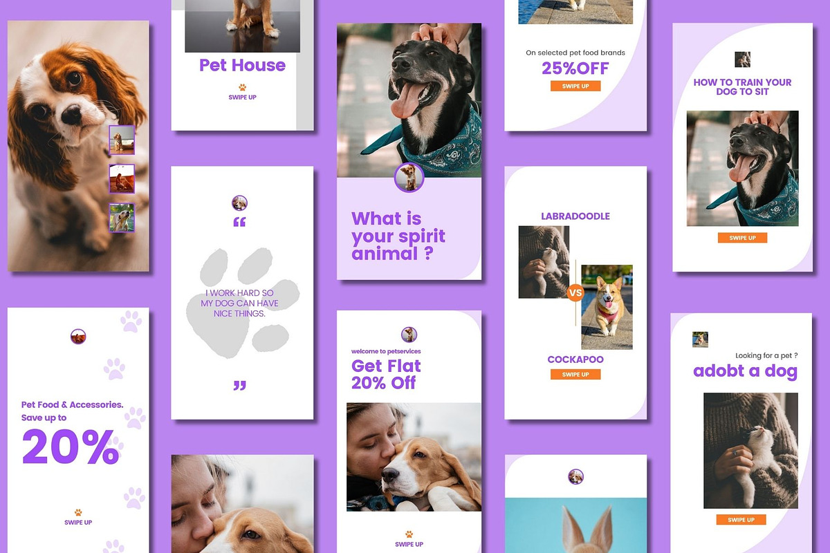 Pet Shop Social Media Story Template, a Social Media Template by BoontenStudio (Photo 4 of 8)