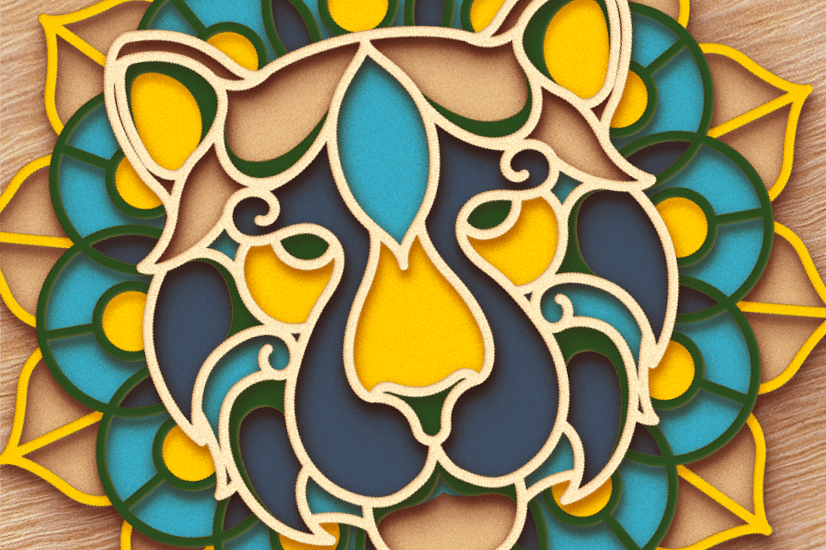 Tiger 3D Mandala - SVG cut file, an Object Graphic by Arshad Ali (Photo 6 of 8)