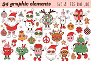 Groovy Christmas collection, an Object Illustration by NataKa (Thumbnail 2 of 11)