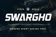 Swargho - Modern Sport Racing Font, a Sans Serif Font by Typia Nesia (Thumbnail 1 of 15)