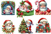 Christmas Peeking Santa Clipart, an Illustration by DreamArtGraphic (Thumbnail 4 of 6)