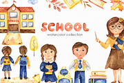 SCHOOL watercolor collection, an Education Illustration by Marina Ermakova (Thumbnail 1 of 11)