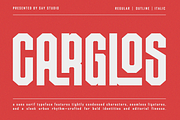 Carglos - Condensed Sans Serif Font, a Sans Serif Font by Say Studio (Thumbnail 1 of 13)