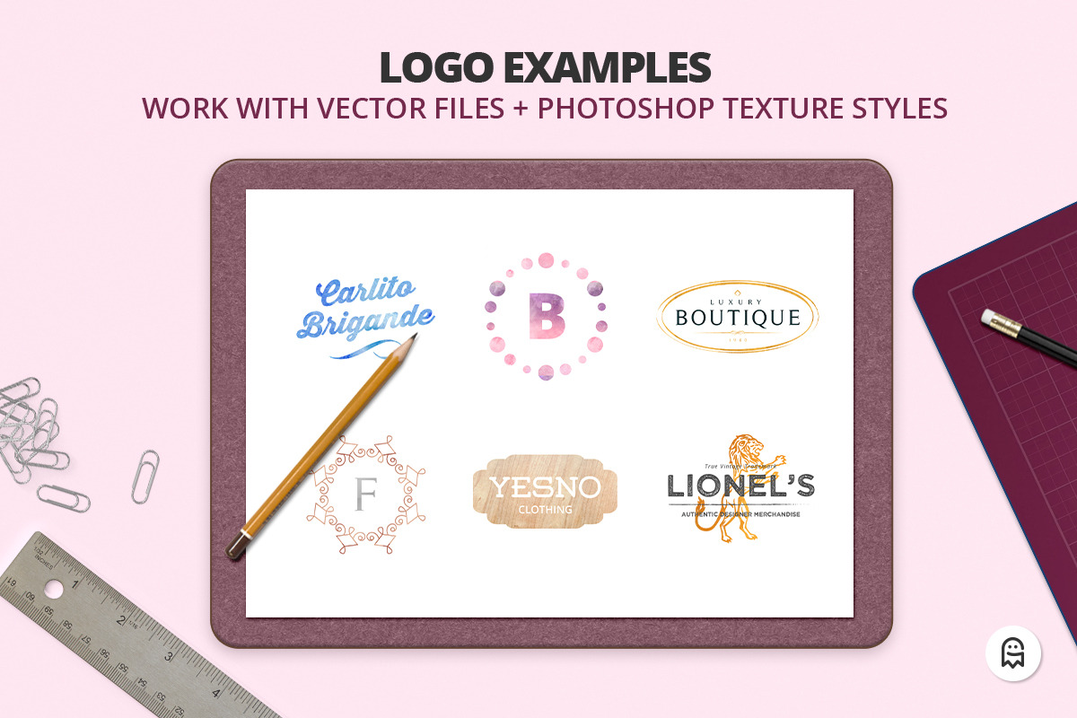 Premium Set of 100 Logos #2, a Branding & Logo Template by Graphic Ghost (Photo 3 of 9)