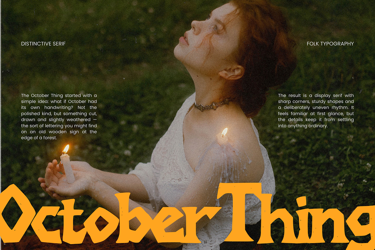 October Thing - Folk Display Serif, a Serif Font by foxsong (Photo 1 of 6)