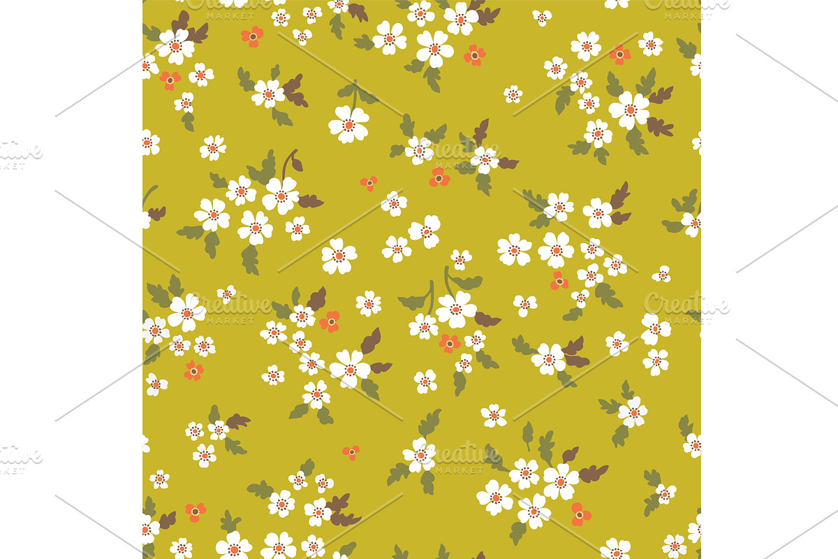 Vector floral seamless pattern, an Illustration by julia-vasileva