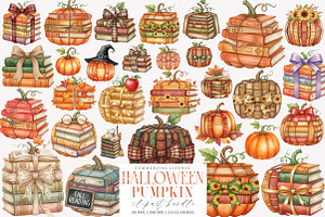 Fall Halloween Book Pumpkin Teacher, an Illustration by SinaCreation