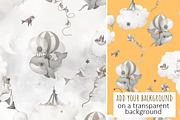 Gray Watercolor Nursery graphic Set, an Illustration by TanyaSchuka (Thumbnail 4 of 11)
