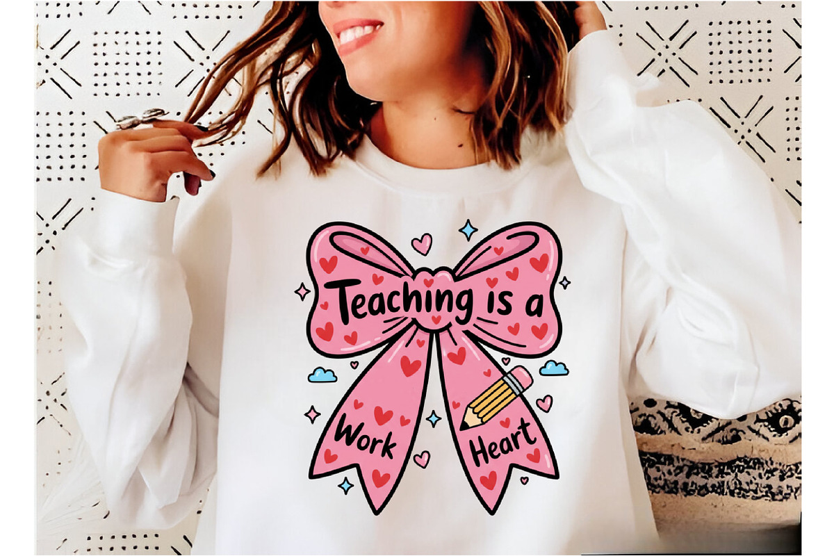 Valentine Teacher Heart Pencil Png, an Illustration by Designking (Photo 5 of 6)