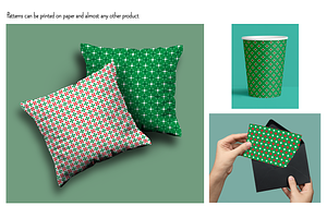 Seamless Red & Green Geometrics