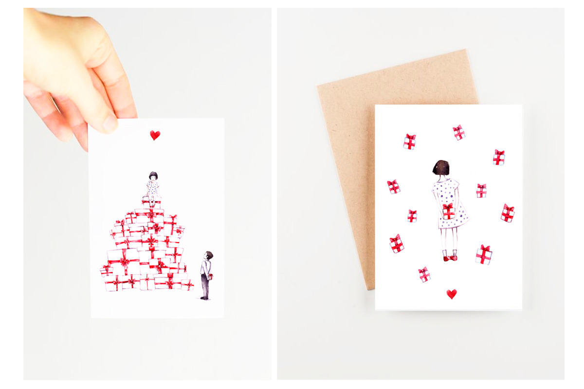 Watercolor Holiday Cards, a Decorative Illustration by Knysh Ksenya (Photo 7 of 9)