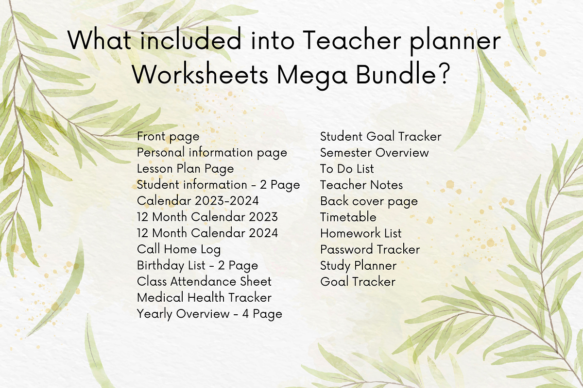 Printable Teacher Planner Template, a Templates & Theme by Designbudy (Photo 8 of 8)