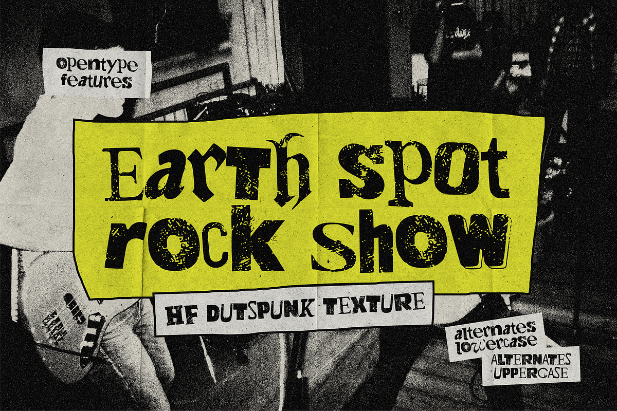 HF Dutspunk Display Font, a Sans Serif Font by 24Design Studios (Photo 3 of 7)