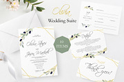 Greenery Wedding Invitation Suite, an Invitation Template by SunRayArtDesigns (Thumbnail 1 of 14)