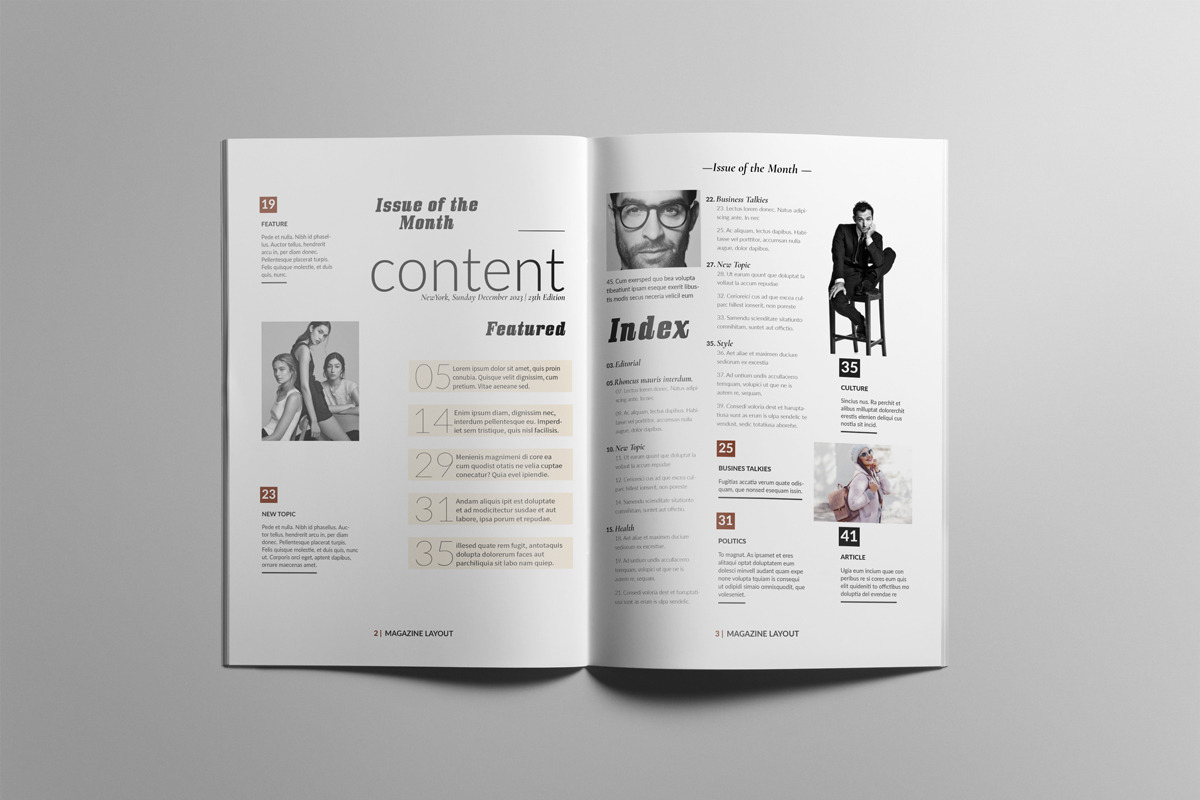 Lifestyle Magazine Layout, a Magazine Template by Swayang (Photo 2 of 22)