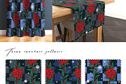Vintage Christmas Poinsettia Pattern, a Pattern Graphic by Liiafis (Thumbnail 2 of 8)