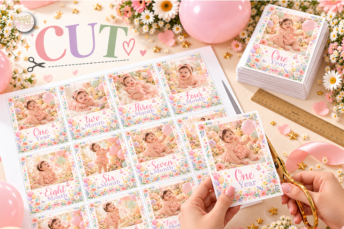 Baby Monthly Milestone Photo Canva, a Marketing Template by KennedyStudio (Photo 4 of 9)