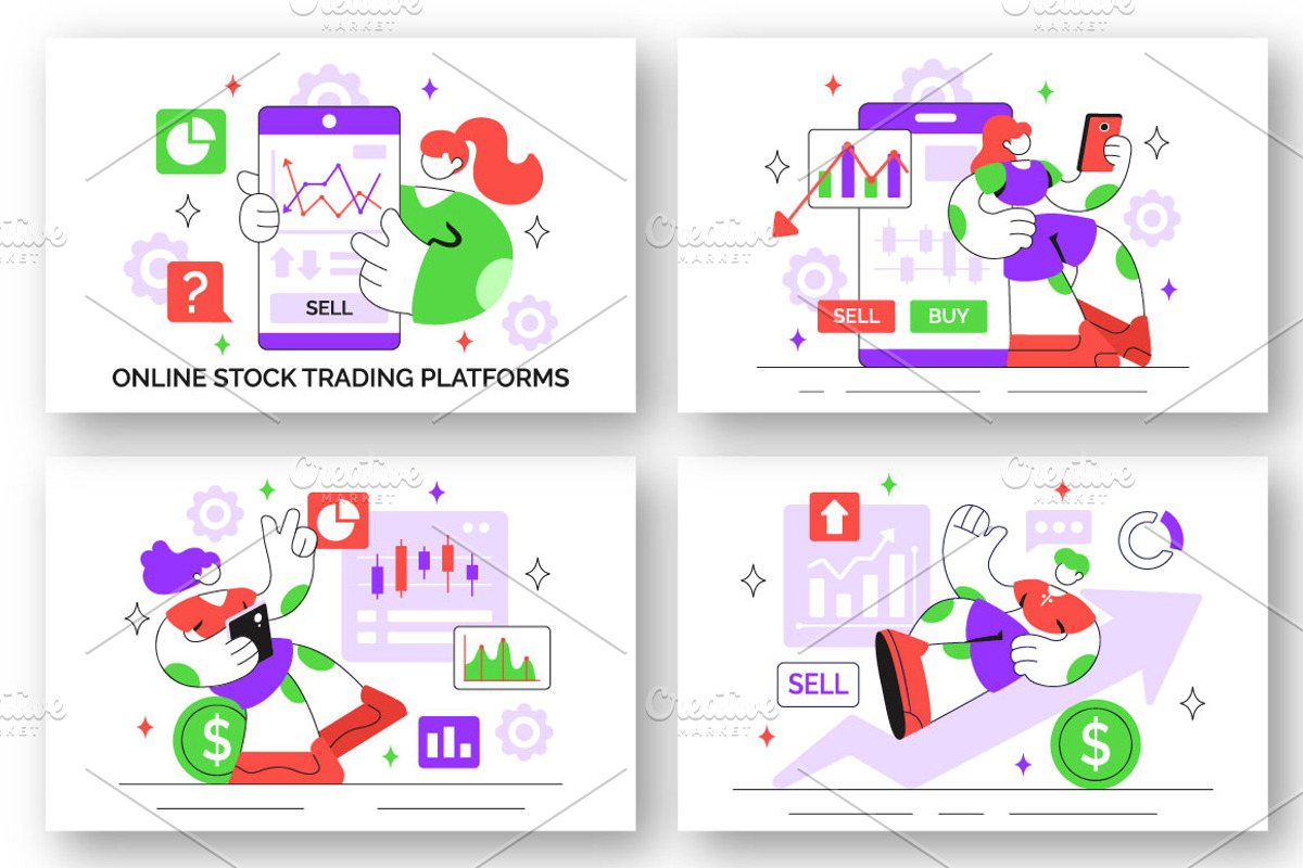 10 Stock Trading Platforms, a Finance Illustration by denayunebgt (Photo 2 of 4)