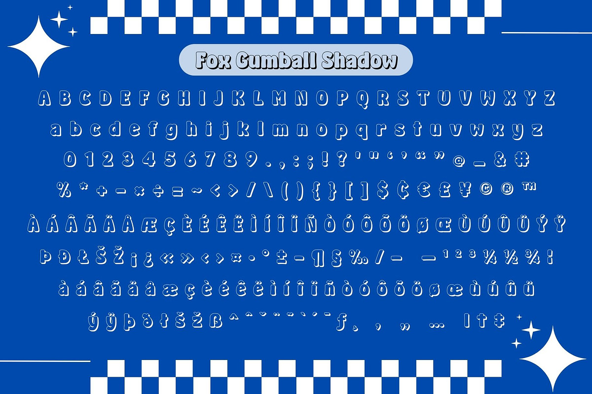 Fox Gumball : 4 Font Styles, a Symbol Font by Fox7 By Rattana (Photo 10 of 12)