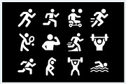 Sports Fitness Icons Logo, a Solid Icon by Vectorium Studio (Thumbnail 12 of 16)